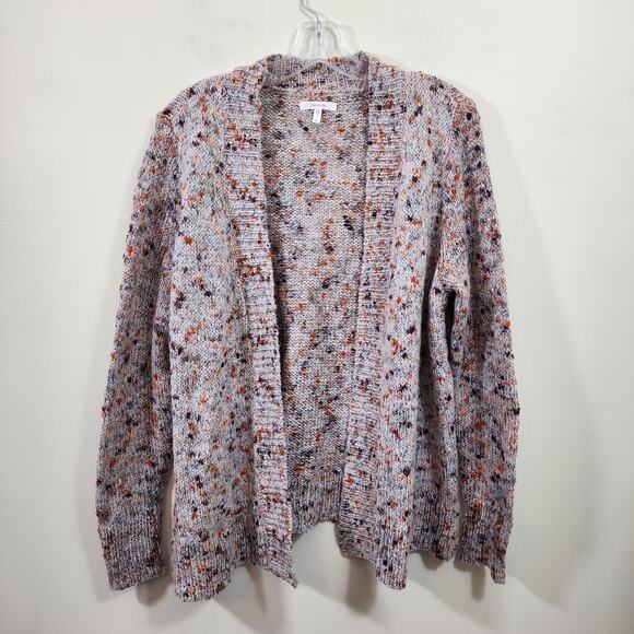 Maurices‎ multi color knit oversized open front cardigan sweater womans size L - Picture 2 of 9